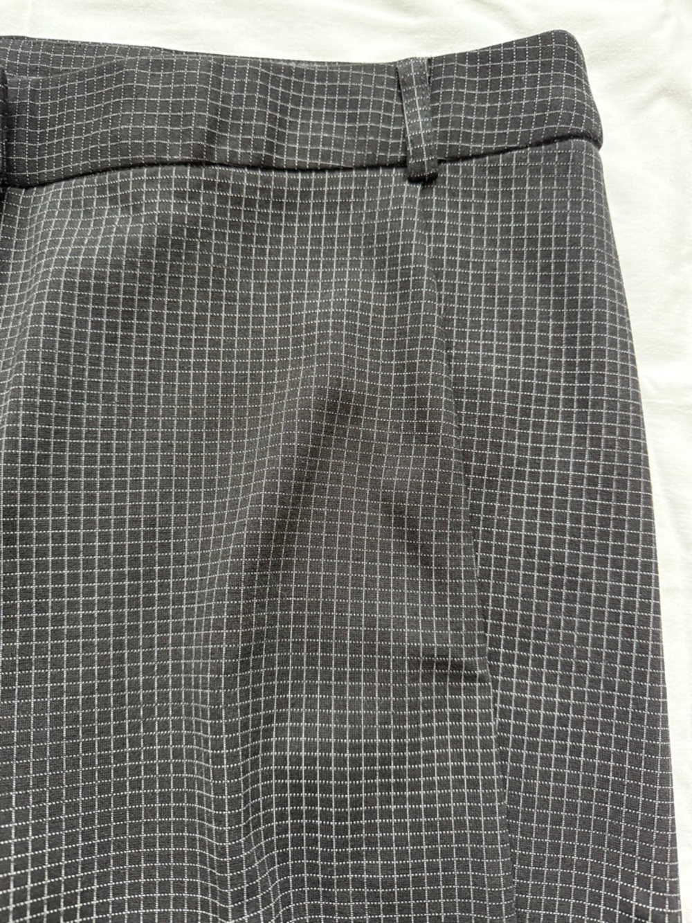 Amanda & Chelsea Black Micro-Check Dress Pants / Trousers - Picture 6 of 8